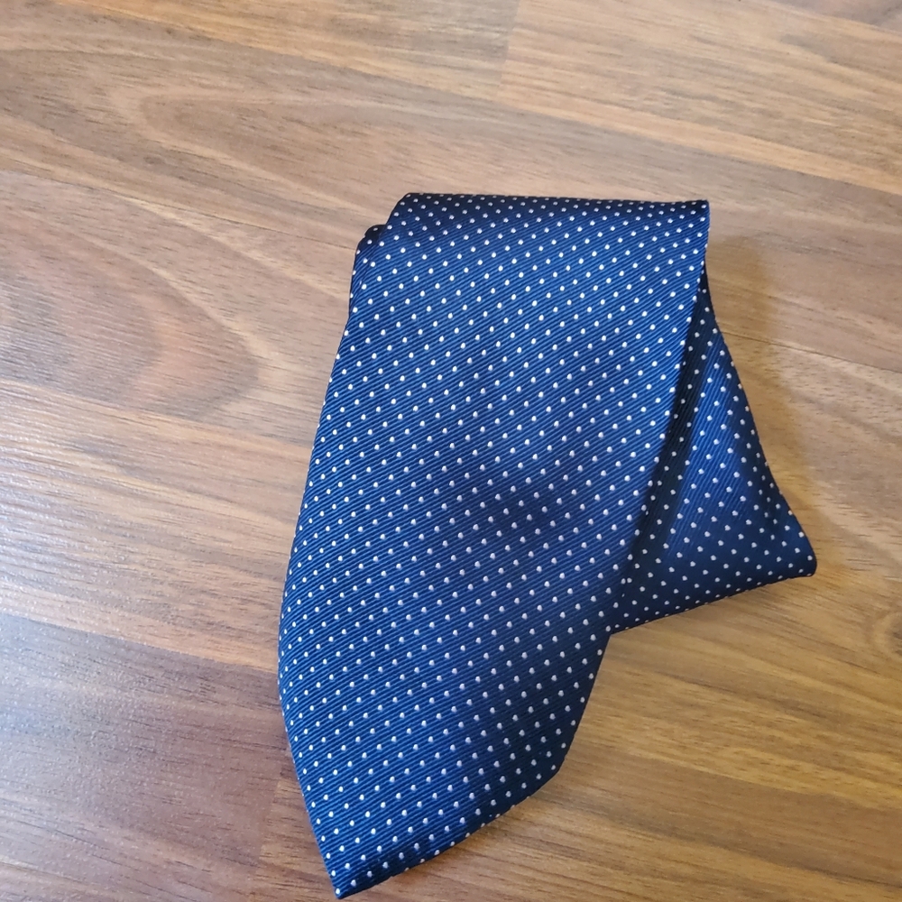George Navy Blue Polka Dot Men’s Tie | Classic Dress Tie | NWT